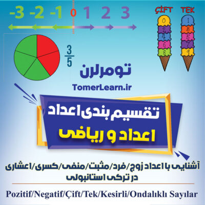 تقسیم بندی اعداد در ترکی استانبولی (Pozitif/Negatif/Çift/Tek/Kesirli/Ondalıklı Sayılar)
